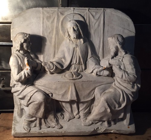 Plaque bas relief religieux - plaque,