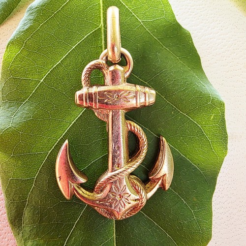 Superbe pendentif ancien - superbe, ancre