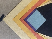 Very Beautiful Collage Pop Art 1950 American School Old Abstract Painting