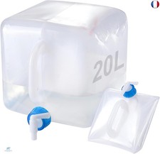 ACEROMT Bidon à eau pliable 10 l/20 l - Bidon à eau avec robinet - Réservoir d'