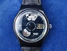 VINTAGE WATCH / WATCH - SWATCH SAB100 BLACK MOTION 1992 - RARE MIB! TOP+++!