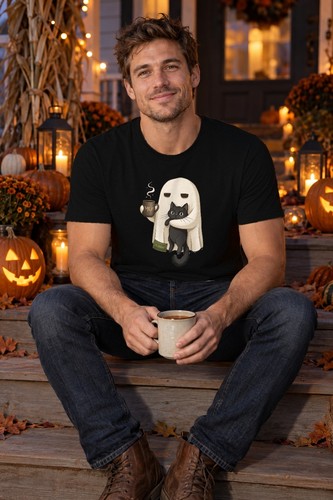 Ghost cat shirt fantôme - t-shirt,