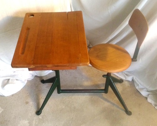 Bureau écolier vintage - bureau, d'écolier