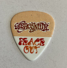Joe Perry AEROSMITH Peace Out Farewell 2024 Groovy Tour Guitar Pick 
