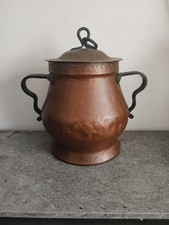 Beautiful Antique Copper Cauldron. 18th Century