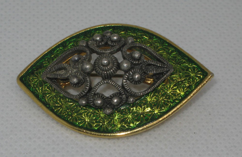 Broche vintage métal - , doré