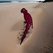 Broche perroquet en résine