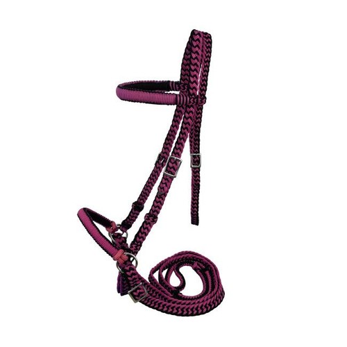 New braided nylon bitless - new,