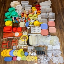 Huge Tupperware Lot Vintage Bowls Cups Lids Containers Accessories