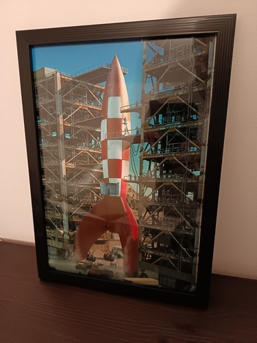 Affiche encadrée tintin - encadrée, a4
