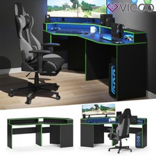 Ensemble de mobilier informatique Bureau d'ordinateur Kron noir vert Vicco