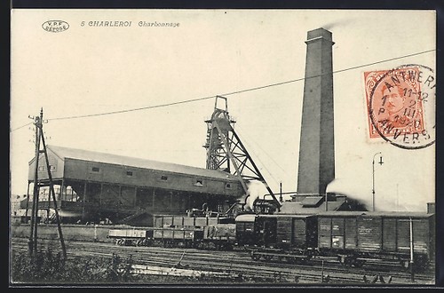 Cpa charleroi charbonnage - cpa, charleroi,