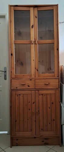 Armoire vitrée bois marron - , 2
