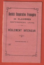 ADVERTISING BOOKLET - STE COOPERATIVE CHEESERE DE CLAVIERES - SEPTMONCEL (39 )