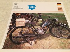 Carte moto NSU 100 cm3 Quick Damenrad 1936 collection Atlas motorbike Allemagne
