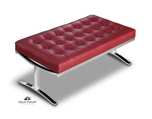 Banc cuir acier - acier, inoxydable
