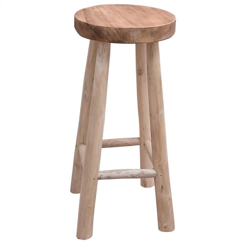 Teck tabouret bar marron - de,