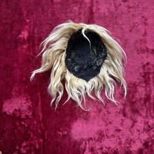 Perruque Ancienne En Mohair Blonde Pour Poupée Ancienne