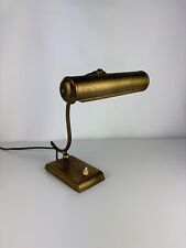 Antique 60s HECA ADAM Brass Articulated Piano Banker Lamp, Notary Lamp