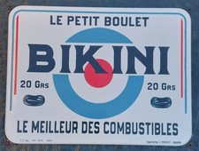 Rare Plaque émaillée ancienne BIKINI - 1954 - 40x30 cm   J. CRAHAIT Gosselles