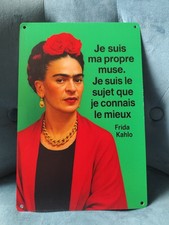 Plaque métal Frida Kahlo
