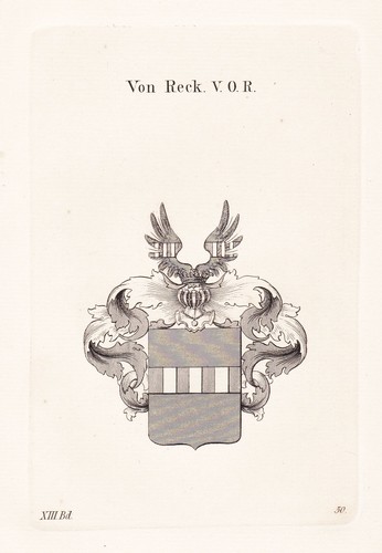 Reck wappen blason - reck, cuivre