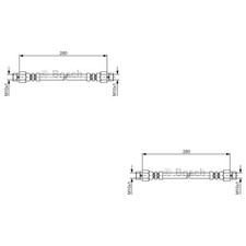 2X BOSCH Tuyau De Frein
