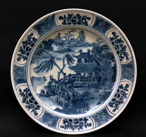 Assiette chinoise paysage et - assiette,