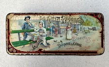 Le Petit Parisien / lithographed sheet metal box Ducasse & Guibal biscuit in Nantes