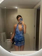 Robe vintage Y2K bleue femme |