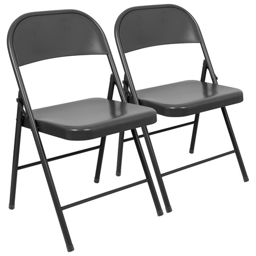 Noir mat chaise pliante - chaise, en