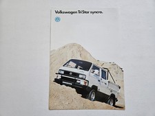 VOLKSWAGEN T3 TRISTAR SYNCRO SALES BROCHURE 1987 GERMAN