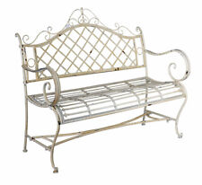 Banc de jardin antique blanc