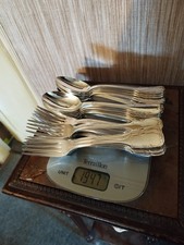 Ménagère 24 Pièces Couverts de Table Décor Feuillages Métal Argenté 100G