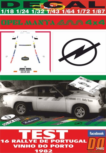Decal opel manta 400 4x4 - decal,