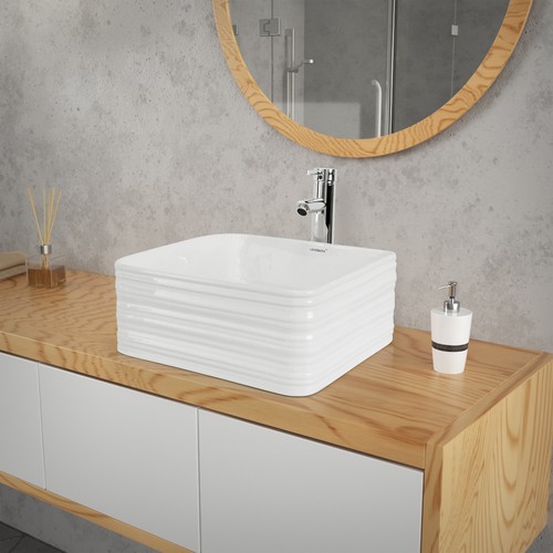 Lavabo céramique blanc - lavabo, en