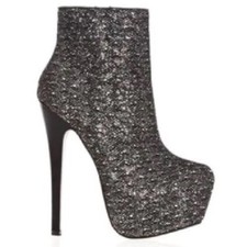 Bottines compensées noires