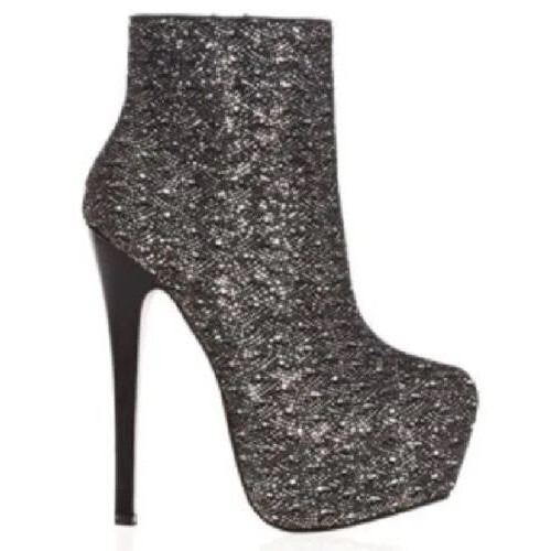 Bottines compensées noires