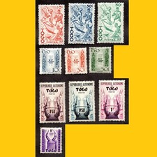 ANCIENNE COLONIE FRANCAISE - LOT 10 TIMBRES DU TOGO - ANNEES 1947/1957 - NEUFS**