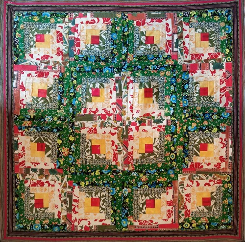 Patchwork couvre lit fait - ,