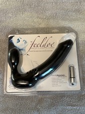 Tantus Silicone  Feeldoe  Stout - Black w Bullet Vibe