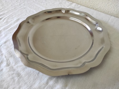 Plat service rond inox - plat,