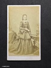 CDV Young Lady by Nicols & Son Cambridge Antique Victorian Fashion History Photo