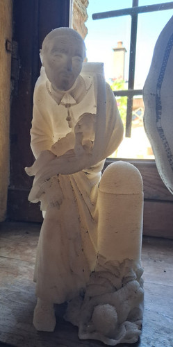 Sculpture albâtre saint - sculpture,