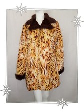 G - Magnifique Manteau  Mi-long Léopard Ebène Patrick Assuline Taille 3 - 38 /40