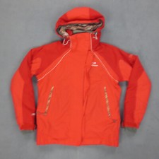 Parka Ski Imperméable Capuche Eider Hydra Defender 2LS Femme M Rouge Colorblock