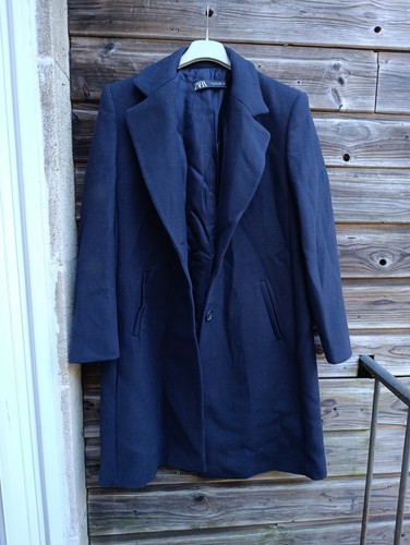 Manteau long bleu marine - , coupe