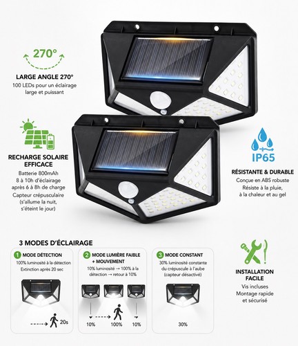 Lot lampe solaire - de, 2