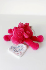 Peluche/Doudou Musical Lola Petite Vache Rose Framboise 12cm Mix & Match Noukies