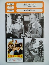 CARTE FICHE CINEMA 1957 PERES ET FILS Vittorio de Sica Marcello Mastroianni Anto